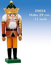 Decorative Christmas Nutcracker - King with Crown (11.4 inches)