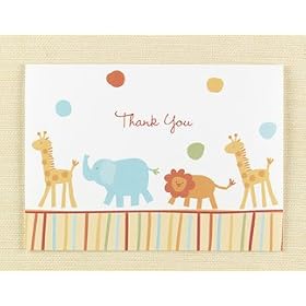 Jungle Animals Thank You Cards (Pack of 25)