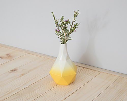 Geometric ceramic Bud vase in Dandelion