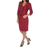 Review Kay Unger  / Kay Unger Floral Jacquard Skirt Suit