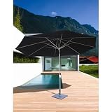 8 X 11 Oval Aluminum Market Umbrella - Quick Ship Finish: Ribbed Champagne, Fabric: Walnut