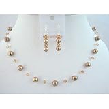 Brd816 Customize Your Wedding Jewelry with Bronze Pearls Lite Colorado Swarovski Jewelry Set