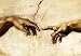 Creation - Hands by Michelangelo Buonarroti. Size 36.00 inches width by 24.00 inches height. High Quality Art Poster Print
