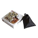 Beeasy Whiskey Stones set of 6 Reusable 304 Stainless Steel Ice Cubes Whiskey Cooling Wine Chilling Stones Drinks