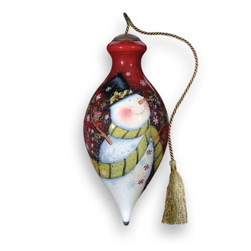 Snowman Handpainted Glass Ornament – Ne’Qwa Art Snowman Handpainted Glass Ornament – Ne’Qwa Art