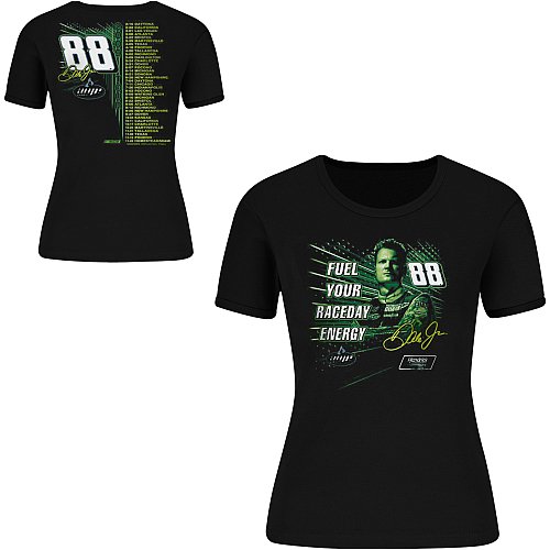 Buy Chase Authentics Dale Earnhardt, Jr. Amp Energy Ladies 2009 Schedule Tee by Chase Authentics