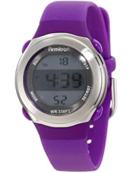 Armitron Womens 45/7024PUR Stainless-Steel Accented Purple Resin Strap Chronograph Watch