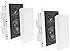 Pyle In-Wall / In-Ceiling Dual 8.0'' Enclosed Speaker Systems, 2-Way Flush Mount Stereo Speakers (Pair)