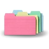 Find-It Tabbed Index Cards, 3 x 5 Inches, Assorted Colors, 48-Pack (FT07216)