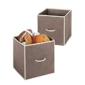 Whitmor Set of 2 Collapsible Cubes - Java (14")