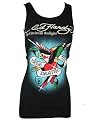 ED HARDY Damen Designer Tank Top Shirt - TRUE TILL DEATH -