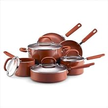 Earth Pan II by Farberware 10-Piece Nonstick Cookware Set Terra Cotta