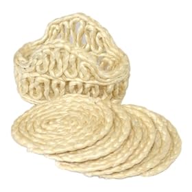 Eco Friendly Coaster Sleek Sisal fibres naturelles en stand panier # 3