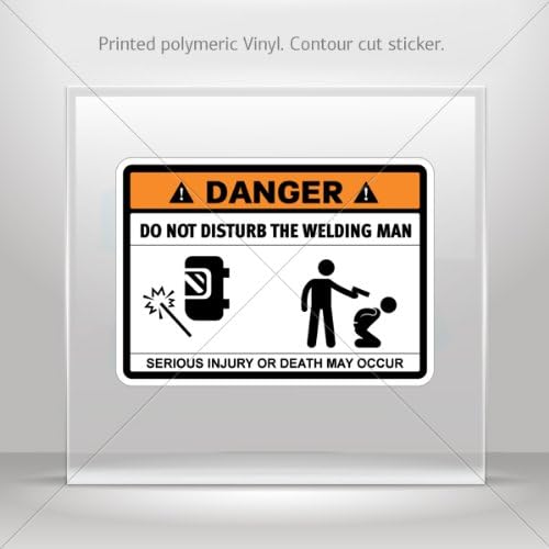 Decals Decal Funny Do Not Disturb The Welding Man Tablet Laptop Waterproof Sports car 0500 XR849
