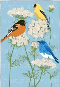 Songbird Trio Decorative House Flag