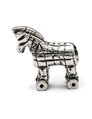Melina World Jewellery - Horse of Troy / Caballo de Troya - 4009 - Sterling Silver 925 - Handmade in Greece and inspired by Olympic, Greek and Mediteranean history and motives. Beads fits Biagi. Chamilia, Pandora and Trollbeads etc.