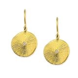 Search : 14K Yellow Gold and Diamond Lily Pad Earrings
