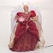 12" Burgundy LED Fiber Optic Angel Christmas Tree Topper