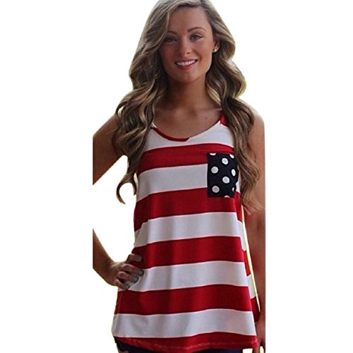 Lowpricenice Sexy Women Backless Sleeveless Bow Stripe Dot Vest Shirt Tank Tops