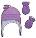 N'Ice Caps Girls Soft Sherpa Lined Micro Fleece Pilot Hat and Mitten Set