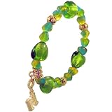 Green And Gold Plated H Murano Glass Bracelets