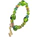 Green And Gold Plated H Murano Glass Bracelets