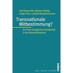 Transnationale Mitbestimmung?: Zur Praxis Europ�ischer Betriebsr�te in der Automobilindustrie (Arbeit - Interessen - Partizipation)