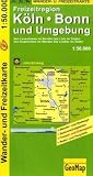 GeoMap Karten, Köln, Bonn und Umgebung: Wander- und Freizeitkarte. Von Dormagen im Norden bis Linz im Süden. Von Euskirchen im Westen bis Lindlar im Osten