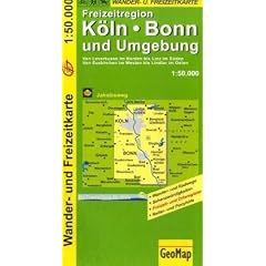GeoMap Karten, K�ln, Bonn und Umgebung: Wander- und Freizeitkarte. Von Leverkusen im Norden bis Linz im S�den. Von Euskirchen im Westen bis Lindlar im Osten