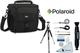 Lowepro Nova 170 AW Shoulder Bag + Accessory Kit For Canon EOS Rebel SLR T3/T3i/T2i/T1i/EOS 1D/5D/7D/20D/30D/40D/50D/60D/XS/Olympus Evolt E-5/E30/E620/Sony Alpha SLT A55/A35/A390/A580/A560/A65/A55/A35/A33/A900 DSLR Digital Cameras