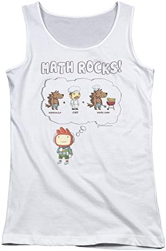 Scribblenauts Math Rocks Juniors Tank Top Shirt WHITE SM