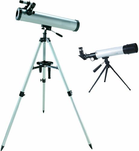 Tycho Optics 3" Newtonian Reflector Telescope and 22 to 150 power Refractor Spotting Scope Family Combo Pack Gray and Black