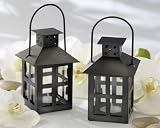 Luminous Black Mini-Lantern Tea Light Holder