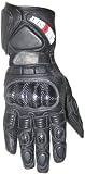 MOTORCYCLE GLOVES CARBON KEVLAR LEATHER BLACK G77