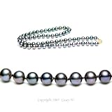 Single Strand 18 Inch 6-7mm Black Freshwater Cultured Pearl Necklace