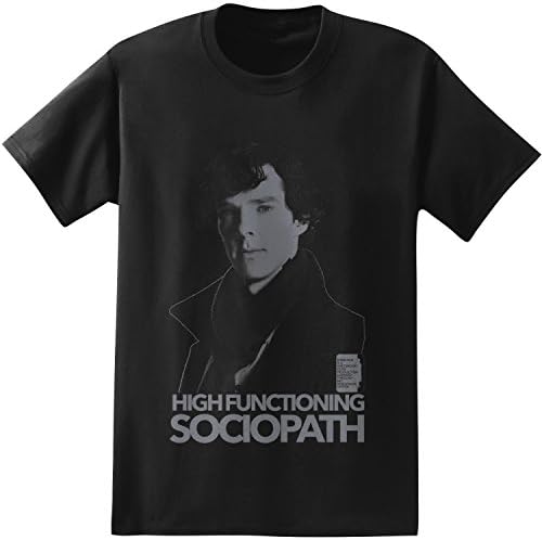 BBC Sherlock When I Say Run, Run Men's T-Shirt (Large, Black)