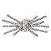 CZ Diamond Sterling Silver Knot Burst Brooch Pin