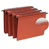 L'Oblique AZ Bo�te de 25 dossiers suspendus pour tiroir en kraft Orange 210g fond V volet d'agrafage