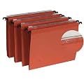 L'Oblique AZ Bo�te de 25 dossiers suspendus pour tiroir en kraft Orange 210g fond 15 volet d'agrafage
