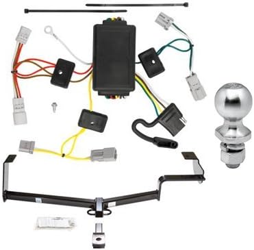 Class 1 Trailer Hitch Receiver Tow Kit w/ Wiring & 1-7/8" Ball for Civic Coupe