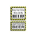 Hands Mitts Off BEER - Funny Decal Sticker Set