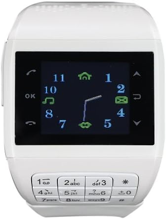 Asmart center NEW Q8 Watch Phone with Dual Card with camera touchscreen+ keypad+MP3+MP4 (White)
