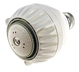 IMAGE OF Shower Pro Massage White Showerhead 1.5 with pressure compensating flow controller, super low flow 1.5 gpm