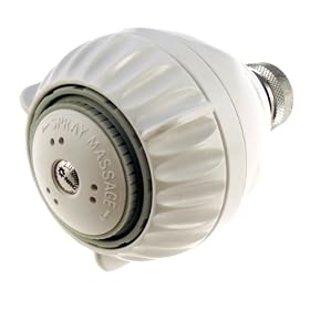 Shower Pro Massage Showerhead with pressure compensating flow controller, low flow 2.0gpm