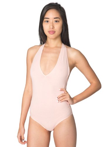 American Apparel Women's Cotton Spandex Jersey Halter Leotard
