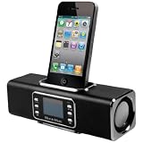 MusicMan  Wireless Soundstation BT-X1 (MP3 Player, FM Radio ,Bluetooth, LCD Display, USB, MicroSD Kartenslot, Line-In, Docking & austauschbarer, wiederaufladbarer Akku) schwarzvon "Technaxx Deutschland..."