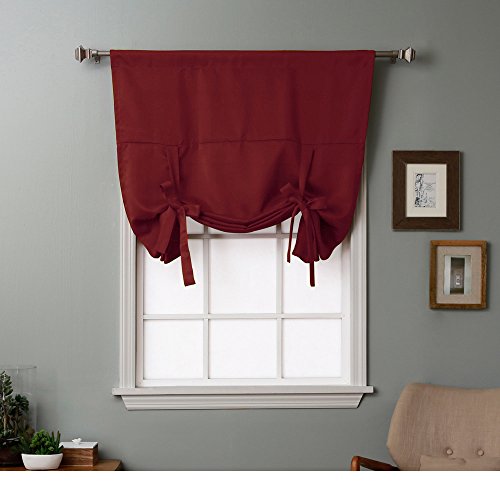 Thermal Insulated Blackout Balloon Curtain for small window Rod
