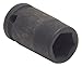 Westward 4LYN7 Impact Magnetic Socket, 1/4 Dr, 6Pt, 1/2 In