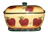 BREAD BOX, TOAST JAR CANISTER, COUNTRY APPLE DECOR