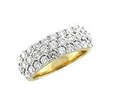 14k Yellow Gold Anniversary Diamond Promise Ring / Band Size 7 ( H-I, SI-I - 2.00 carat )